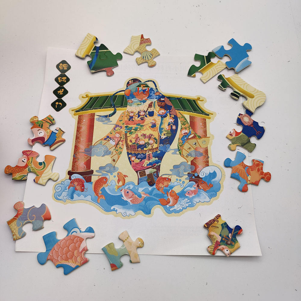 Animal Panda Pattern Puzzles Juguetes Cartón blanco 180 piezas Rompecabezas para niños