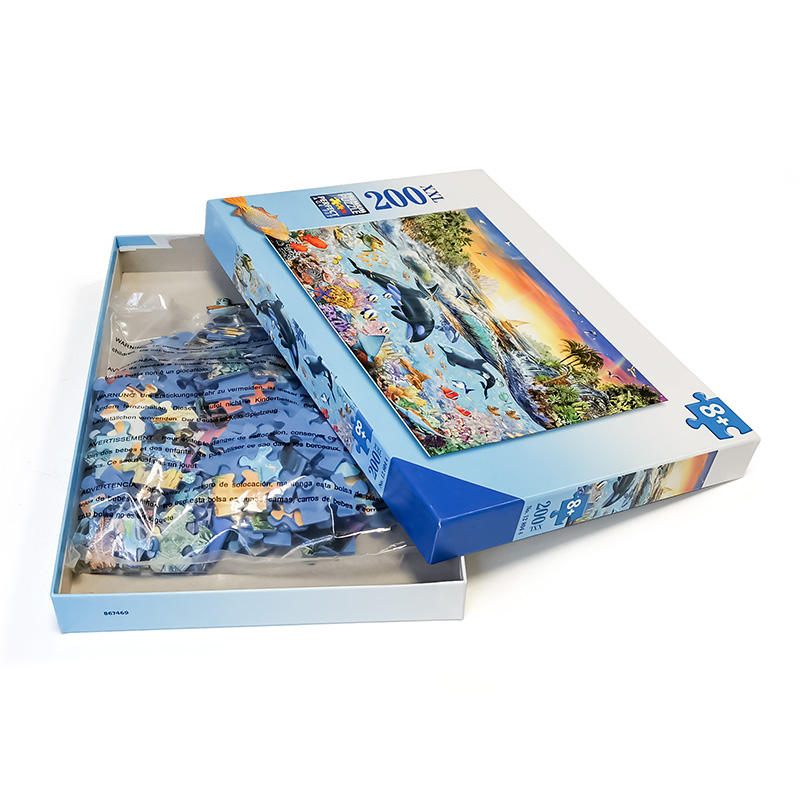 Diseño personalizado Juguetes de cartón Rompecabezas Anime Juegos de rompecabezas 200 Ps Rompecabezas al por mayor con caja