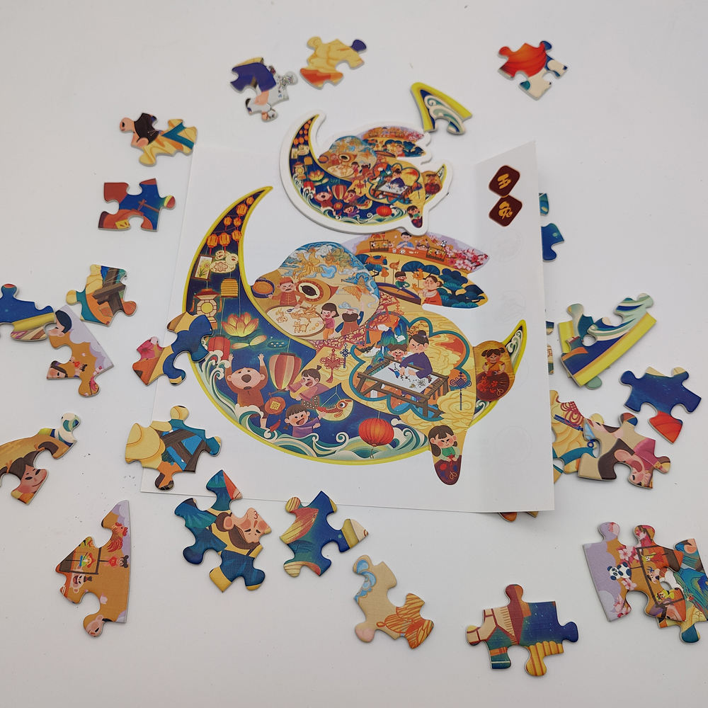 Animal Panda Pattern Puzzles Juguetes Cartón blanco 180 piezas Rompecabezas para niños